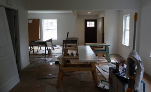 This Laurel Street home is being repaired by the house flipping class at Reedsburg Area High School. (Photos by Heather Stanek)